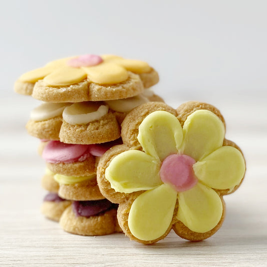 Flower Power 9oz Whole Wheat Shortbread Tubs